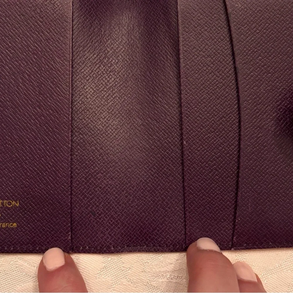 Vintage Louis Vuitton Epi Yellow Wallet w/Purple Interior 90s Maximalist - Picture 4 of 8